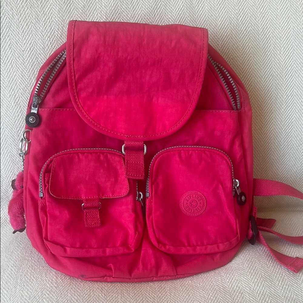 Kipling Red Backpack Classic Design Adjustable St… - image 1